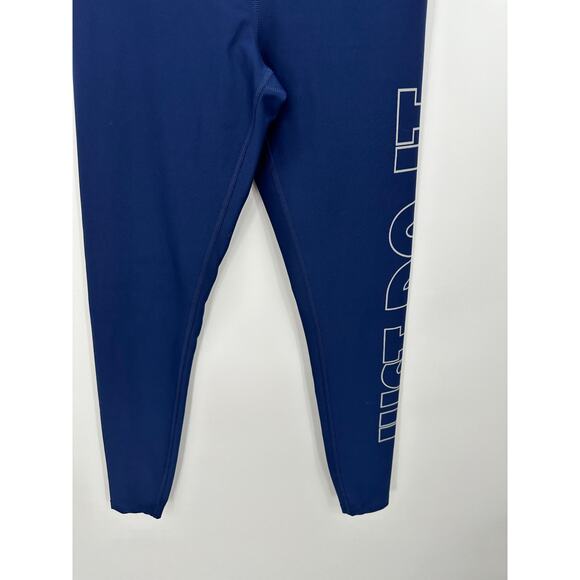 Nike Dri-fit Blue Power Victory Tight Leggings Just Do it Womens Size Small - Picture 3 of 8